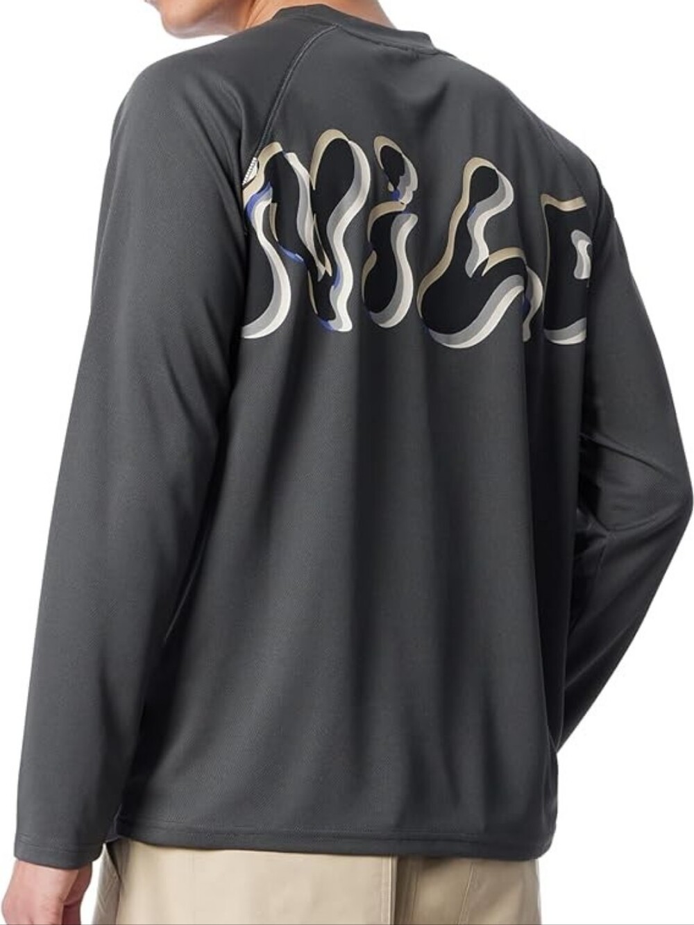 NWT Cross Eyed Moose Back Graphic Long Sleeve Tee Grey M Firm Price